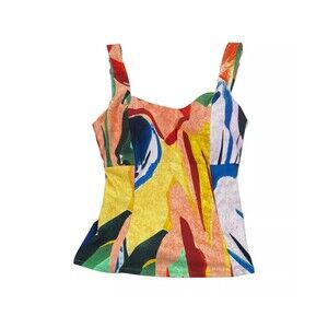 Calia by Carrie Underwood Swim Tankini Womens Size XS Painterly Floral NEW W TAG